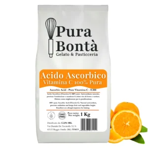 Sacco da 1 kg di Acido Ascorbico Vitamina C 100% pura E300 Pura Bontà con arance
